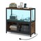 Multi-Functional Coffee Bar Cabinet Industrial Style with LED and Charging